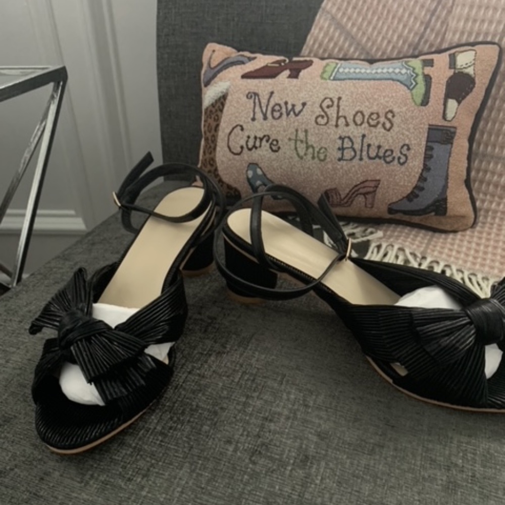 Loeffler Randall Look Alikes...Black Ribbon Bow Sandals